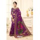 Pleasing Purple Designer Banarasi Silk Saree