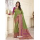 Lovely Parrot Green Traditional Banarasi Art Silk Saree