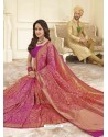 Graceful Pink and Gold Designer Banarasi Art Silk Saree