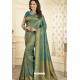 Decent Dark Green and Gold Traditional Banarasi Art Silk Saree