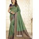 Glorious Green and Gold Designer Banarasi Art Silk Saree