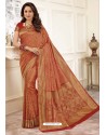 Lustrous Red and Gold Designer Banarasi Art Silk Saree