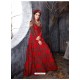 Red and Black Shadow Silk Nett Gown