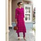 Pink Printed Rayon Trendy Readymade Kurti