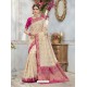 Exclusive Beige And Pink Banarasi Silk Saree