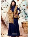 Gorgeous Navy Blue Designer Floor Length Anarkali Suit