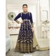 Navy Blue Silk Heavy Embroidered Designer Anarkali Suit