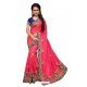 Dark Peach Two Ton Silk Designer Hand Work Saree