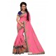 Light Pink Two Ton Silk Designer Embroidred Saree