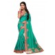 Jade Green Two Ton Silk Designer Embroidred Saree