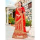 Remarkable Red Micro Velvet Embroidered Wedding Lehenga Choli