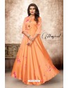 Orange Partywear Designer Readymade Kurti