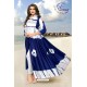 Navy Blue And White Partywear Designer Readymade Kurti