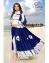 Navy Blue And White Partywear Designer Readymade Kurti