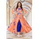 Peach Partywear Designer Readymade Kurti