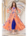 Peach Partywear Designer Readymade Kurti