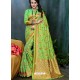 Green Traditional Banarasi Silk Designer Saree