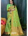 Green Traditional Banarasi Silk Designer Saree