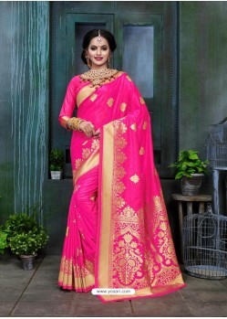 Rani Traditional Banarasi Silk Designer Saree