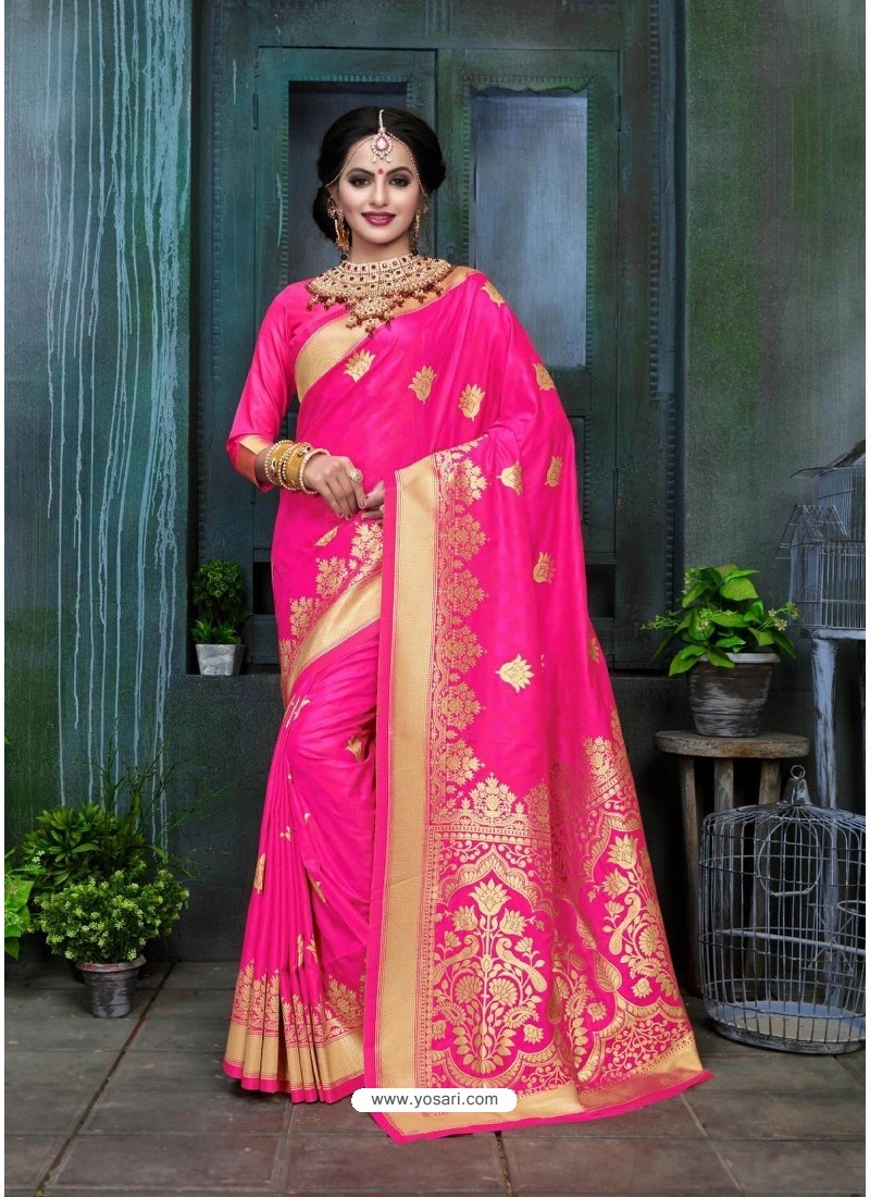Buy Rani Traditional Banarasi Silk Designer Saree | Party Wear Sarees