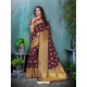 Maroon Traditional Banarasi Silk Designer Saree