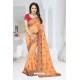 Orange Fancy Soft Silk Designer Saree