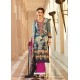 Asthetic Multi Colour And Magenta Cotton Printed Straight Salwar Suit