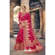 Splendid Crimson Designer Silk Saree