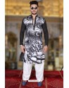 Fashionable Multi Colour And Black Polyster Designer Readymade Mens Kurta Pajama