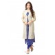 Blue And White Jacket Embroidered And Printed Designer Readymade Kurti