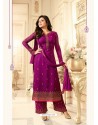Perfect Purple Georgette Designer Plazzo Suit