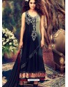 Fabulous Black Georgett Handcrafted Designer Anarkali Suit
