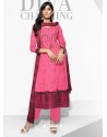 Light Pink Embroidered Pure Lawn Cotton Designer Straight Suit