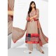 Light Brown Embroidered Pure Lawn Cotton Designer Straight Suit