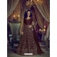 Maroon Heavy Embroidered Net Designer Anarkali Suit