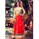 Marvelous Multi Colour Georgett Handcrafted Designer Anarkali Suit