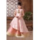 Baby Pink Silk Hand Worked Party wear Readymade Girls Gown