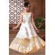 Off White Silk Hand Worked Party wear Readymade Girls Gown