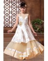Off White Silk Hand Worked Party wear Readymade Girls Gown