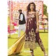 Deep Scarlet Embroidered Cambric Cotton Designer Straight Suit
