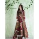 Multi Colour Art Silk Printed Designer Gown