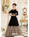 Amazing Black Georgett Embroidered Designer Floor Length Anarkali Suit