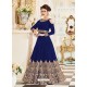 Charming Navy Blue Georgett Embroidered Designer Floor Length Anarkali Suit