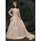 Splendid Baby Pink Embroidered Net Designer Floor Length Anarkali Suit