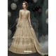 Latest Golden Embroidered Net Designer Anarkali Suit