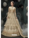 Latest Golden Embroidered Net Designer Anarkali Suit