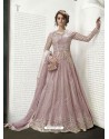 Dazzling Mauve Embroidered Net Designer Anarkali Suit