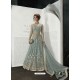 Lovely Grey Embroidered Net Designer Anarkali Suit