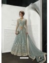 Lovely Grey Embroidered Net Designer Anarkali Suit