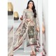 Light Brown Pure Cotton Printed Designer Churidar Suit